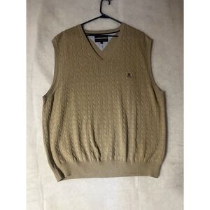 Vintage Tommy Hilfiger Golf Cable Knit Sweater vest XXL Preppy Style